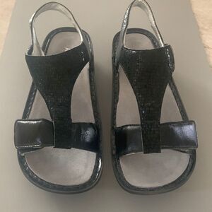 ALEGRIA  Black Sandals 10.5